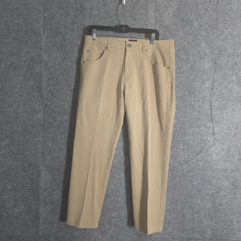 UNTUCKit Chancellor Pants Men's 33x30 Brown Polyester Chino Performances Golf